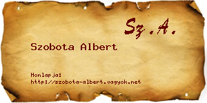 Szobota Albert névjegykártya